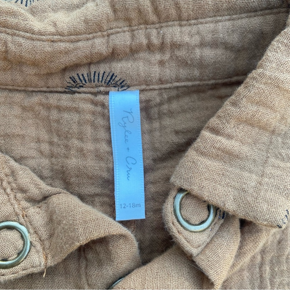 Rylee + Cru Tan Button-Up One Piece - Picture 4 of 5